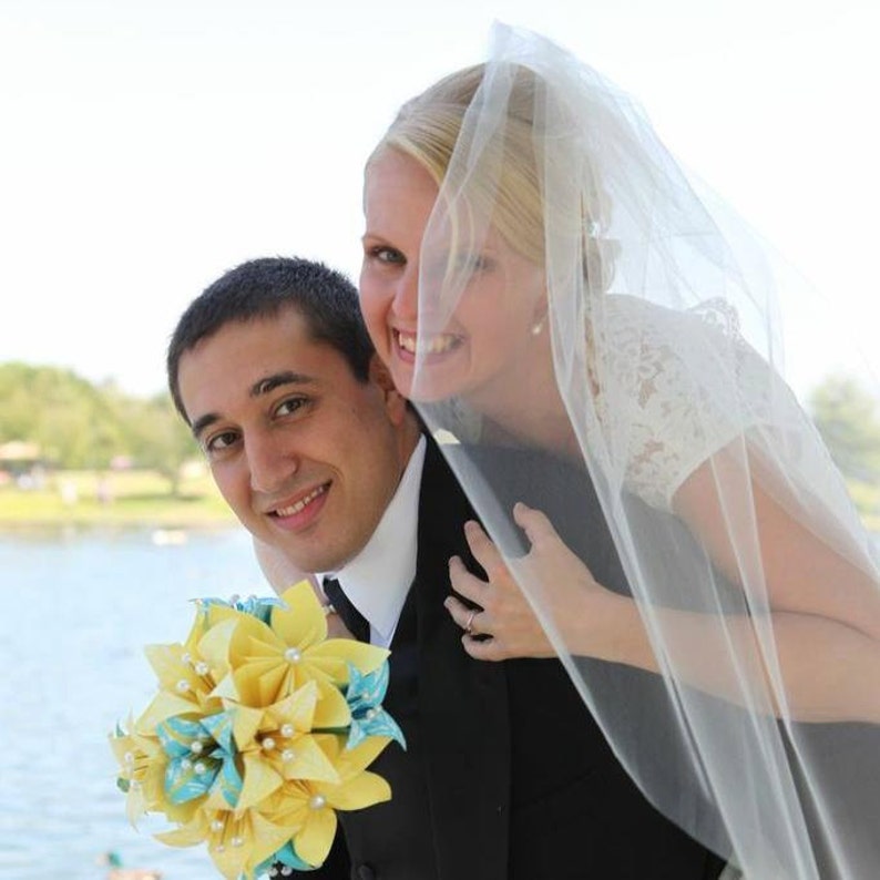 Paper Flower Brides Bouquet Handmade Paper Flowers Paper Etsy