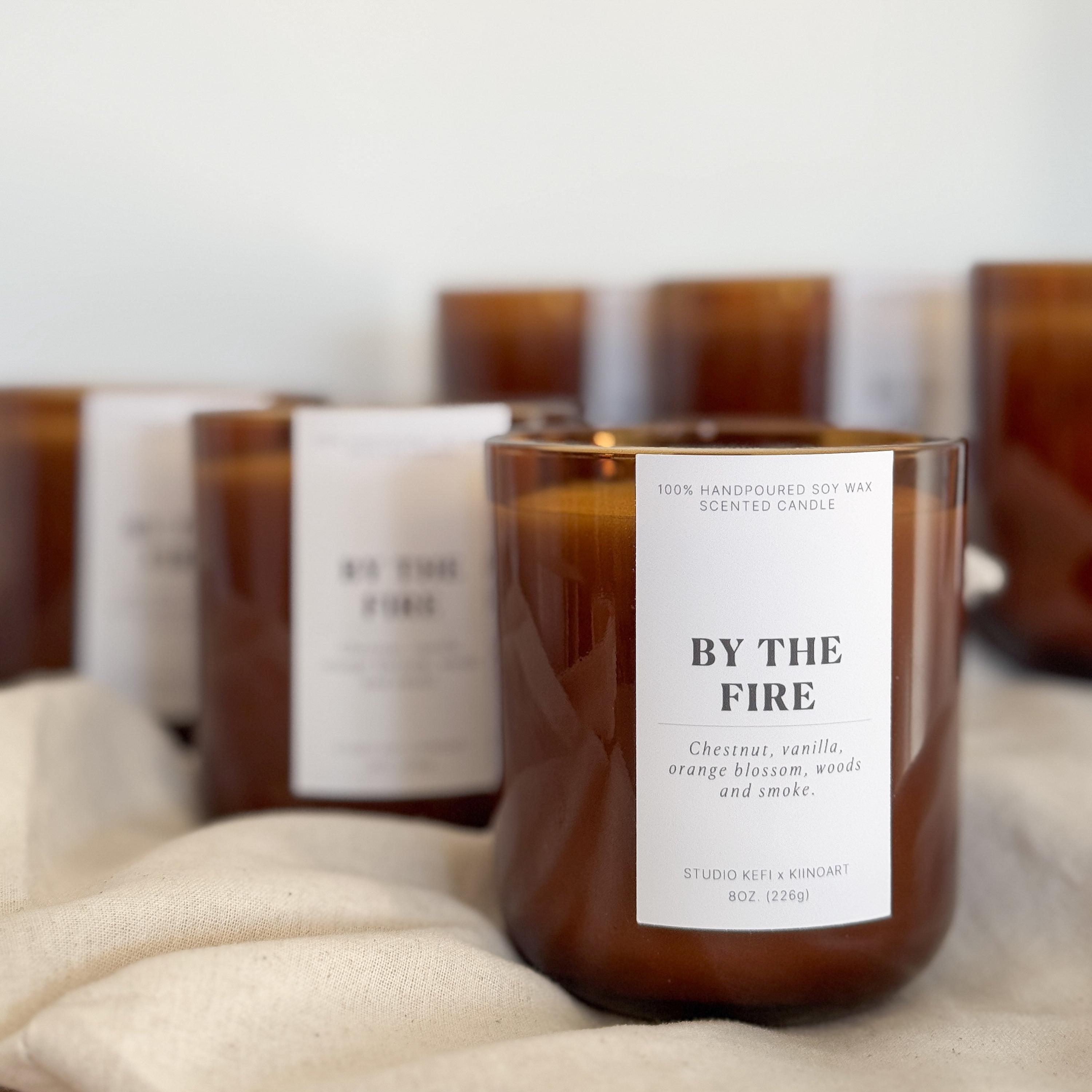 Designer Candle | Maison Margiela By the Fireplace Dupe | 100% Soy Wax Candle Gift | Wood Wick | Luxury Gift | Organic Handmade | Home Decor