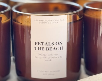 Designer Candle Dupes | Diptyque Do Son Dupe | 100% Soy Wax Candle Gift | Wood Wick | Luxury Gift | Organic Handmade Canadian | Home Decor