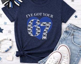 I've Got Your six seven Heart Youth Tee | Thin blue line kids shirt