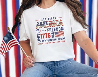 America 1776 Freedom T-shirt | 250 Years Semiquincentennial Patriotic Tee