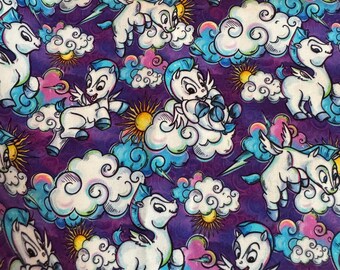 Pegasus Hercules Fabric Hero Fabric Flying Horse OOP HTF Athletic Swim Material Fabric RARE