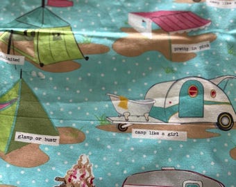 Rare Glamping Mary Jane Moda Campers RV Retro OOP HTF Quilting Cotton Fat Quarter