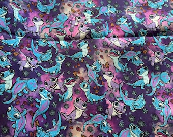 Frozen Bruni Lizard Fabric Snowflake HTF Cotton CANVAS RARE Woven 1 yard
