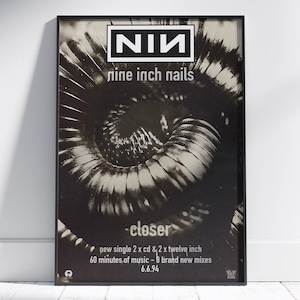 Nine Inch Nails Näher Poster | 90er Jahre Industrial Rock Wandkunst