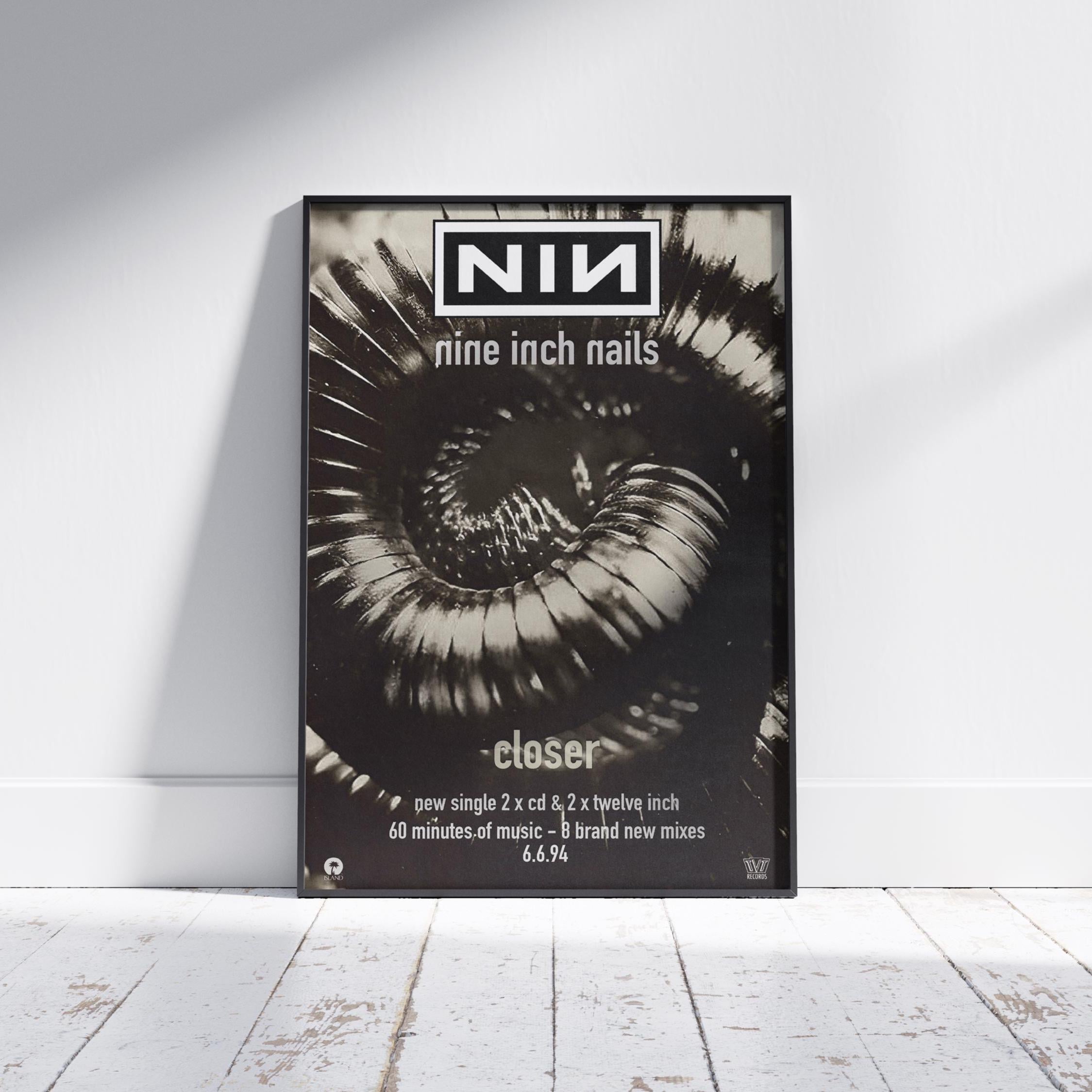 Nine Inch Nails Closer Poster | 90s Industrial Rock Wall Art