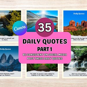 Daily Quotes Instagram Templates: Social Media Engagement (Canva)