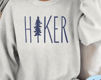Sudadera de senderismo, sudadera de cuello redondo para amantes de la aventura, suéter unisex para acampar, sudadera para senderismo