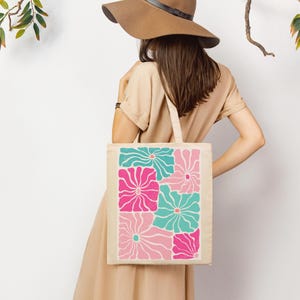 Hibiscus flower tote bag, Hibiscus bag, beach bag, eco-friendly tote, Hawaiian bag, Hibiscus tote bag, reusable tote bag, cute flower tote