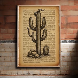 Cowboy Dictionary Art Print: Southwest Western Decor
