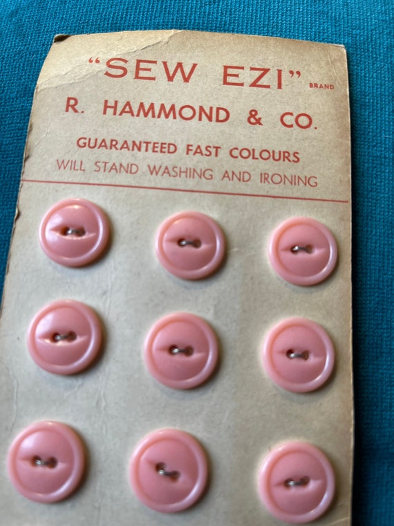6 16mm Fisheye Pearlescent Pearly Pearlized Pink Buttons Vintage 1980s 