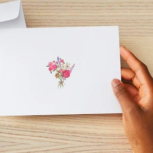 Cartão para impressão em aquarela / Cartão de felicitações digital / Cartão pintado à mão / Cartão floral pintado / Cartão em branco para impressão