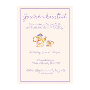 Birthday Party Invitation - Tea Party