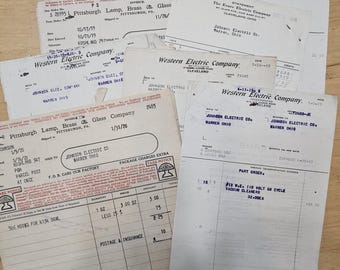 Antique/Vintage Invoices/Letterhead bundle #3