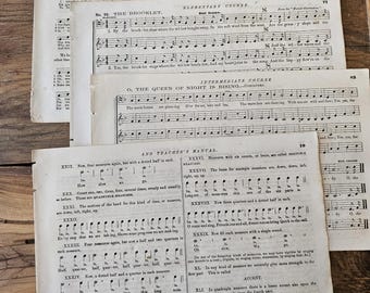 1868 music pages - 4 folios