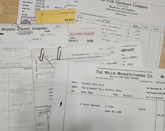 Antique/Vintage Invoices/Letterhead bundle #2