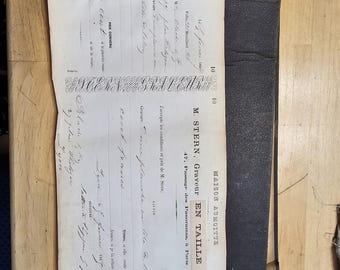 1860s Engraver's Receipt Pages - pkg of 4