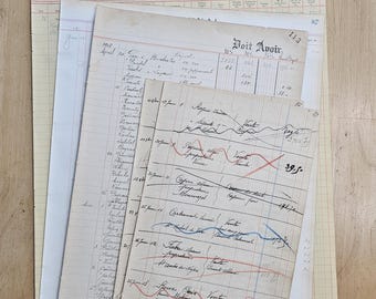 1900s HUGE French Ledger and American Ledger Pack