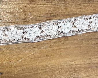 1/2" vintage ivory lace sold by the yard
