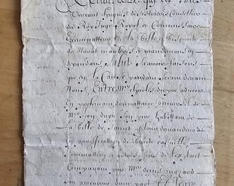 1600s French handwritten document 12  pages