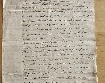 1600/1700s French stamped handwritten document