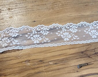 1 1/2" vintage ivory lace sold by the yard