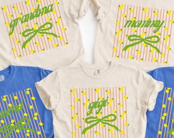 Gestreept mama-coquette bloemen comfort kleuren shirt, Moederdag moeder T-shirt, bloemen Mimi Nana Gigi damesshirt, lente zwangerschap onthullen cadeau