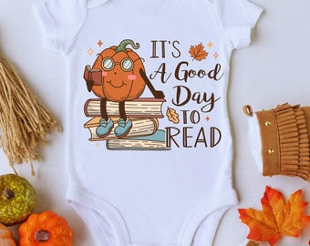 Read to Me Onesie, It's a Good Day to Read to Me Baby Bodysuit, Bookworm Baby Gift, Book Lover Reading Onsie