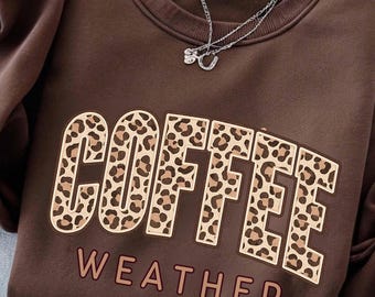 Retro Coffee Weather Sweatshirt, Fall Coffee Lover Gift, Cute Fall Sweatshirt, Pumpkin Spice Shirt, Thanksgiving Shirt, Fall Graphic Tee