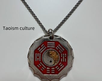 Amuleto taoísta Bagua: colgante talismán Yin Yang, amuleto de buena suerte Feng Shui