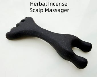 Masajeador capilar de incienso herbal He Shou Wu, herramienta aromática para masaje de cabeza, relajación por acupresión y alivio del estrés.