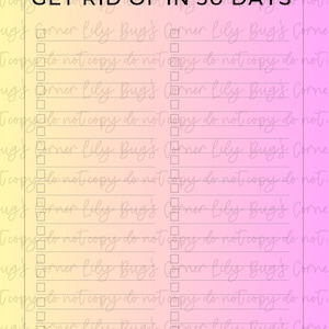 Decluttering Cleaning Planner | Home Organization Binder | Declutter Challenge (PDF)