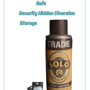 Diversion stash can, hidden secret compartment, solo deodorant body spray 160ml