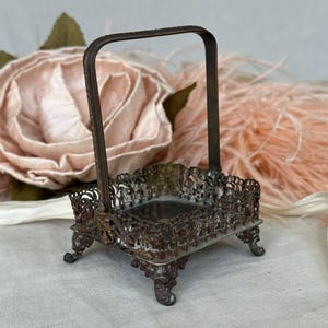 Antique Metal Victorian Ornate Basket