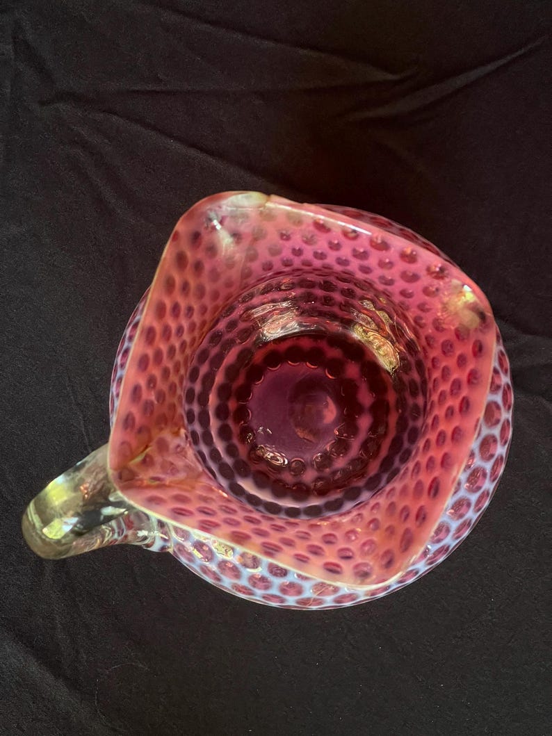 Windows Pircher Hobbs & Brockunier Victorian Cranberry Glass Windows Pitcher - Etsy