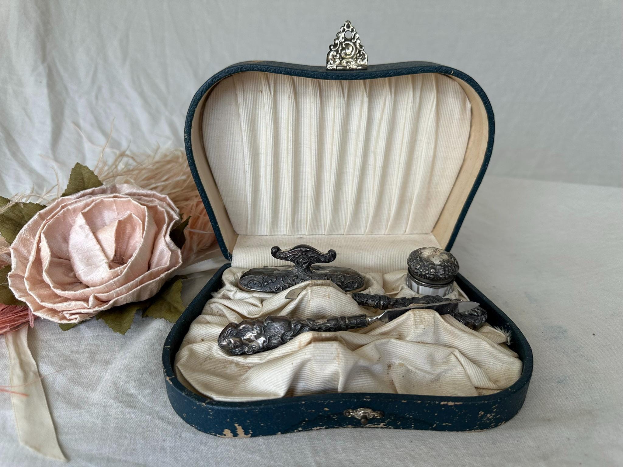 アンティークシルバーマニキュアセット - Etsy 日本