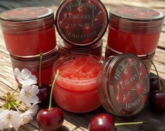 Sugar Lip Scrub! Hydrating and Exfoliating, Cherry Flavored!