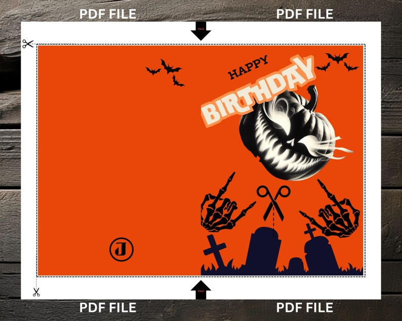 Halloween Birthday Card Printable - Wicked Twist - Etsy