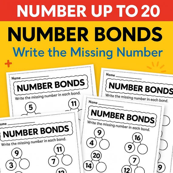 10 Printable Number Bonds Worksheets: Kindergarten & 1st Grade Math (PDF)