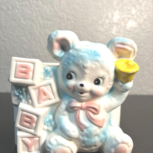1950s Porcelain Bear Baby Planter