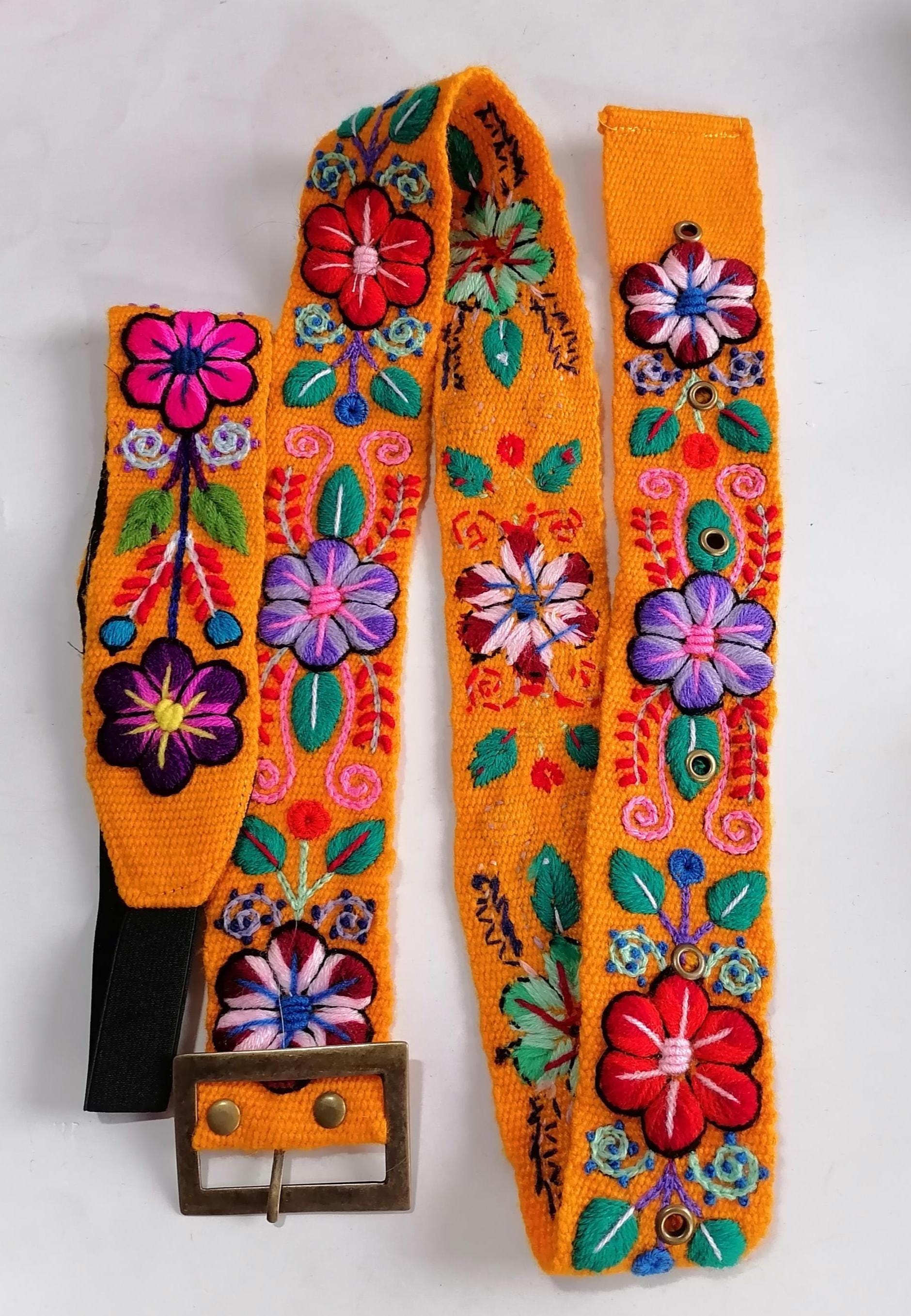 Knitted Woolen Floral Headband and Belt Set - Etsy display picture 2