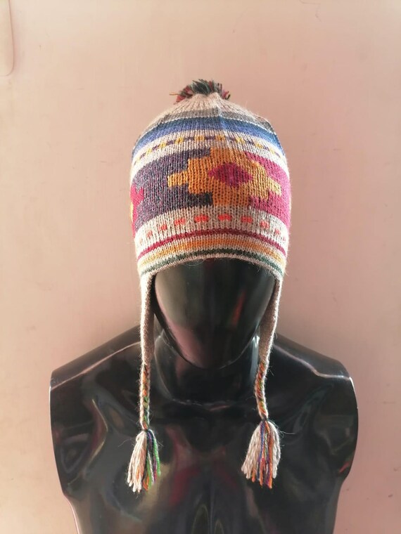 Chullo Unisex Knitted Wool Winter Warm Peruvian Crafts - Etsy display picture 2