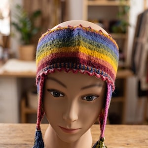 Bandeau andin tissé à la main en laine teinte naturellement avec des plantes de Cusco
