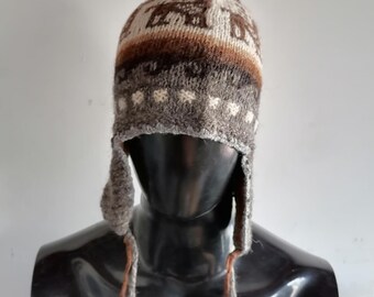Unisex Chullo Knitted Wool Decorated Beads Warm Winter - Etsy