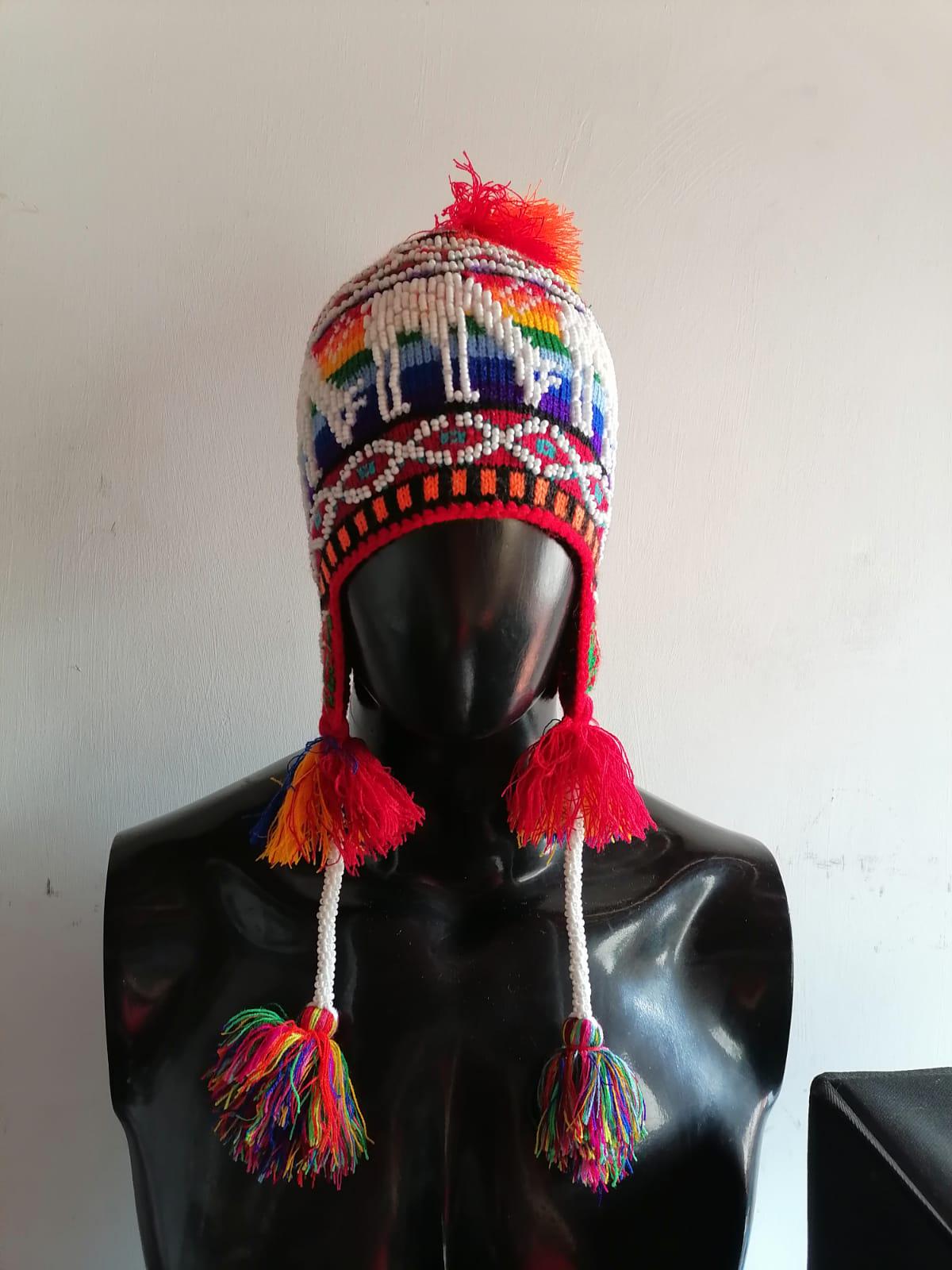 Unisex Hand Knitted Chullo Hat Warm Winter Peruvian Unisex Chullo Winter Hat Reversible Handmade In  main image 2