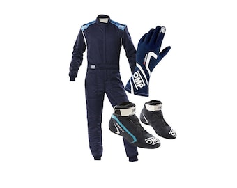 New OMP Go Kart Racing Suit Complete Kart Kit Level 2 Shoes/Gloves with Sublimation