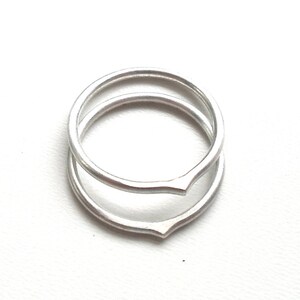 Set of 2 Pointed Sterling Silver Stacking Rings - I See Your Point(s)