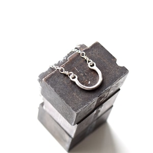 Sterling Silver Horseshoe Necklace - You Wish! Handmade Pendant - Fine, Shiny Chain