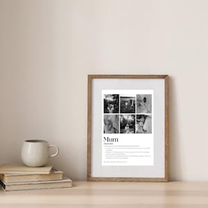 Editable Mum Definition Print | Mother’s Day Gift | Custom Photo Collage | Printable Wall Art