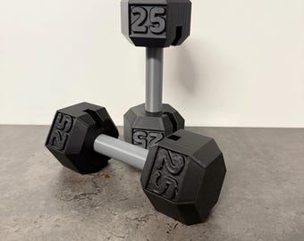 Business card holder in dumbbell design